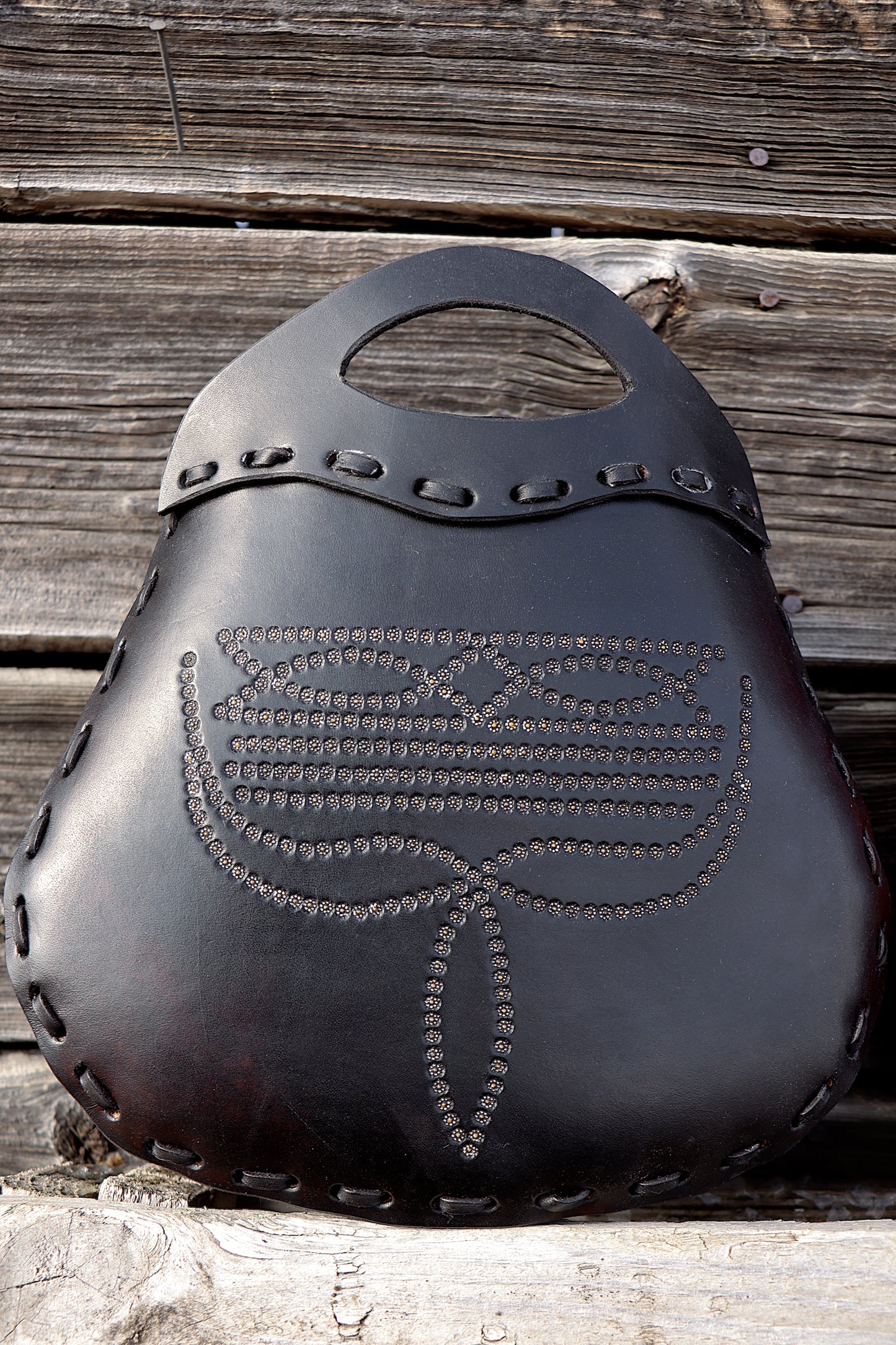 The Western Woodstock Handbag (BLACK)