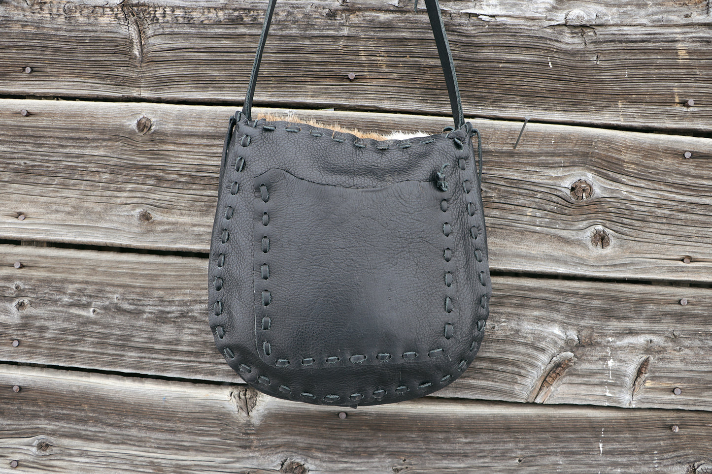 Black Betty Cowhide Crossbody