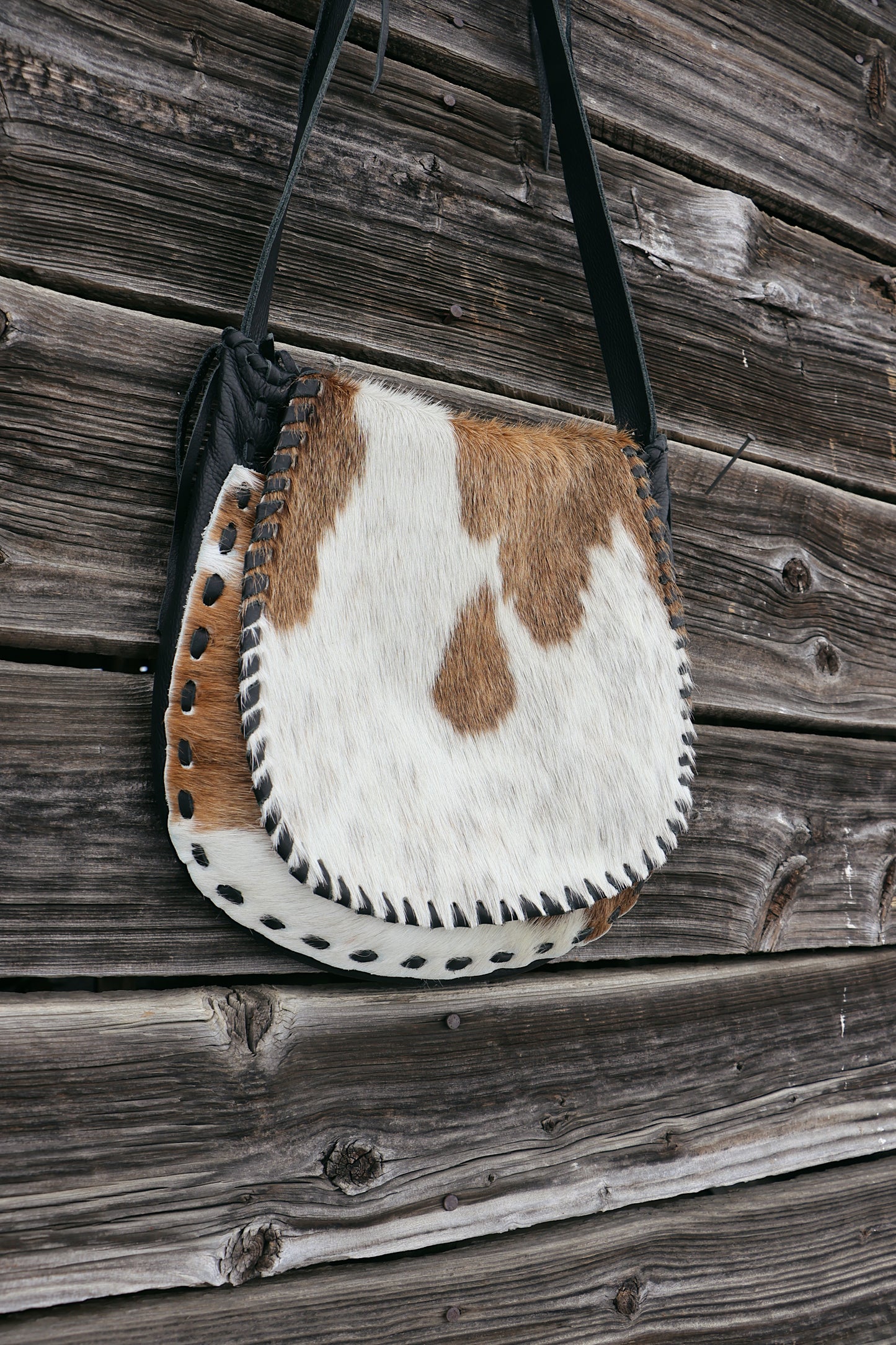 Black Betty Cowhide Crossbody