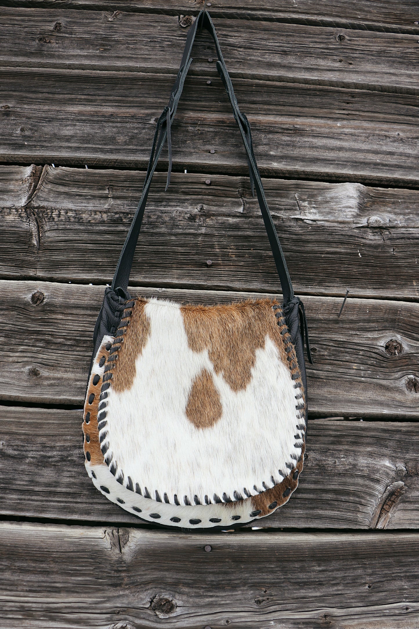 Black Betty Cowhide Crossbody