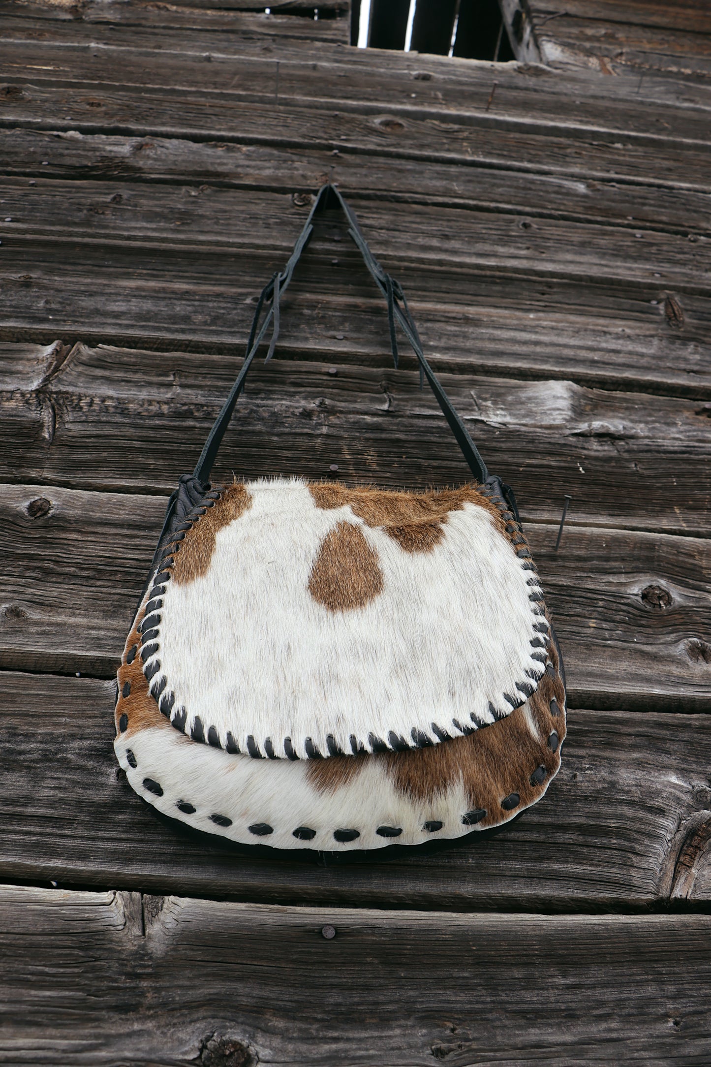 Black Betty Cowhide Crossbody