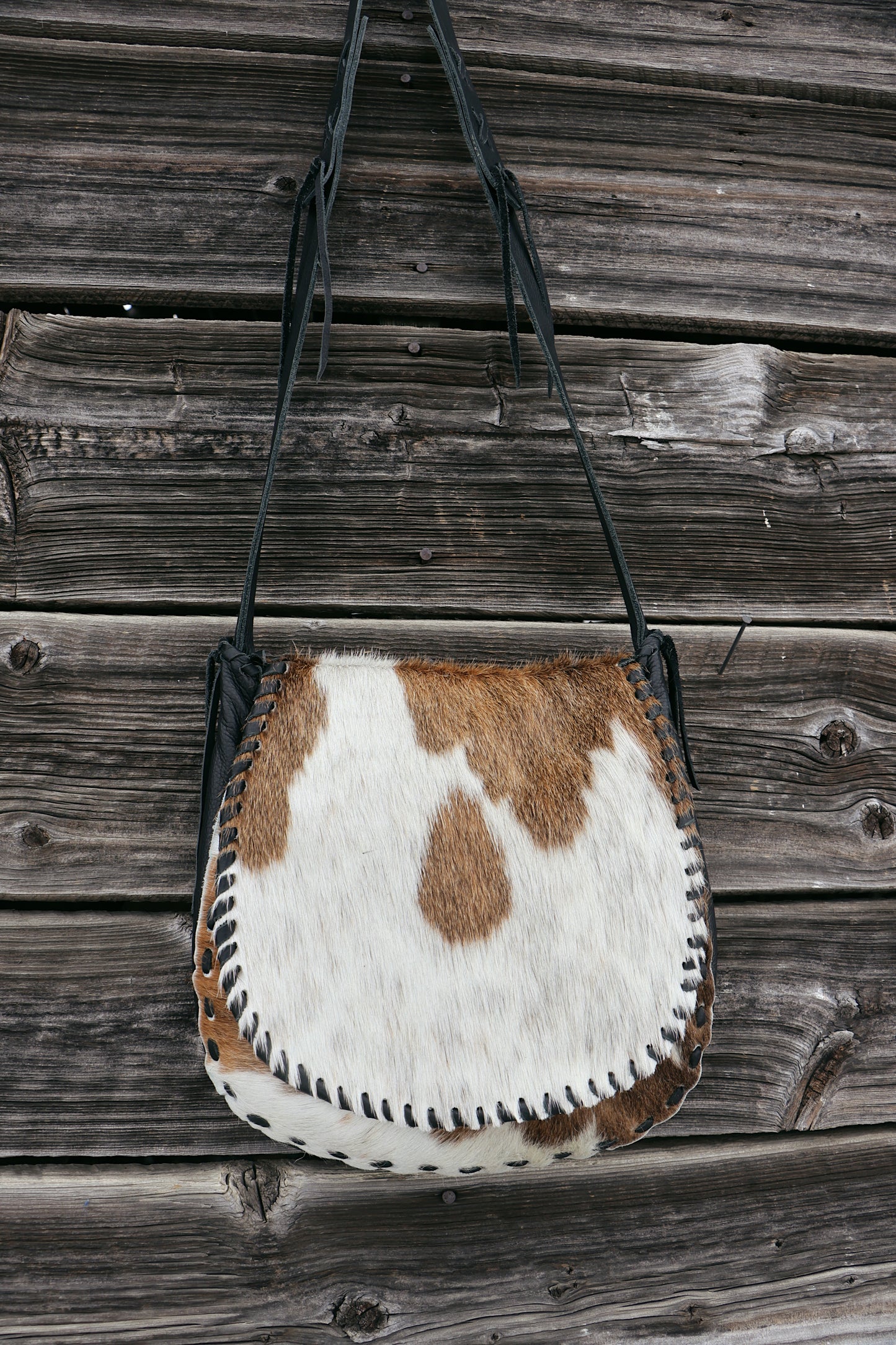 Black Betty Cowhide Crossbody