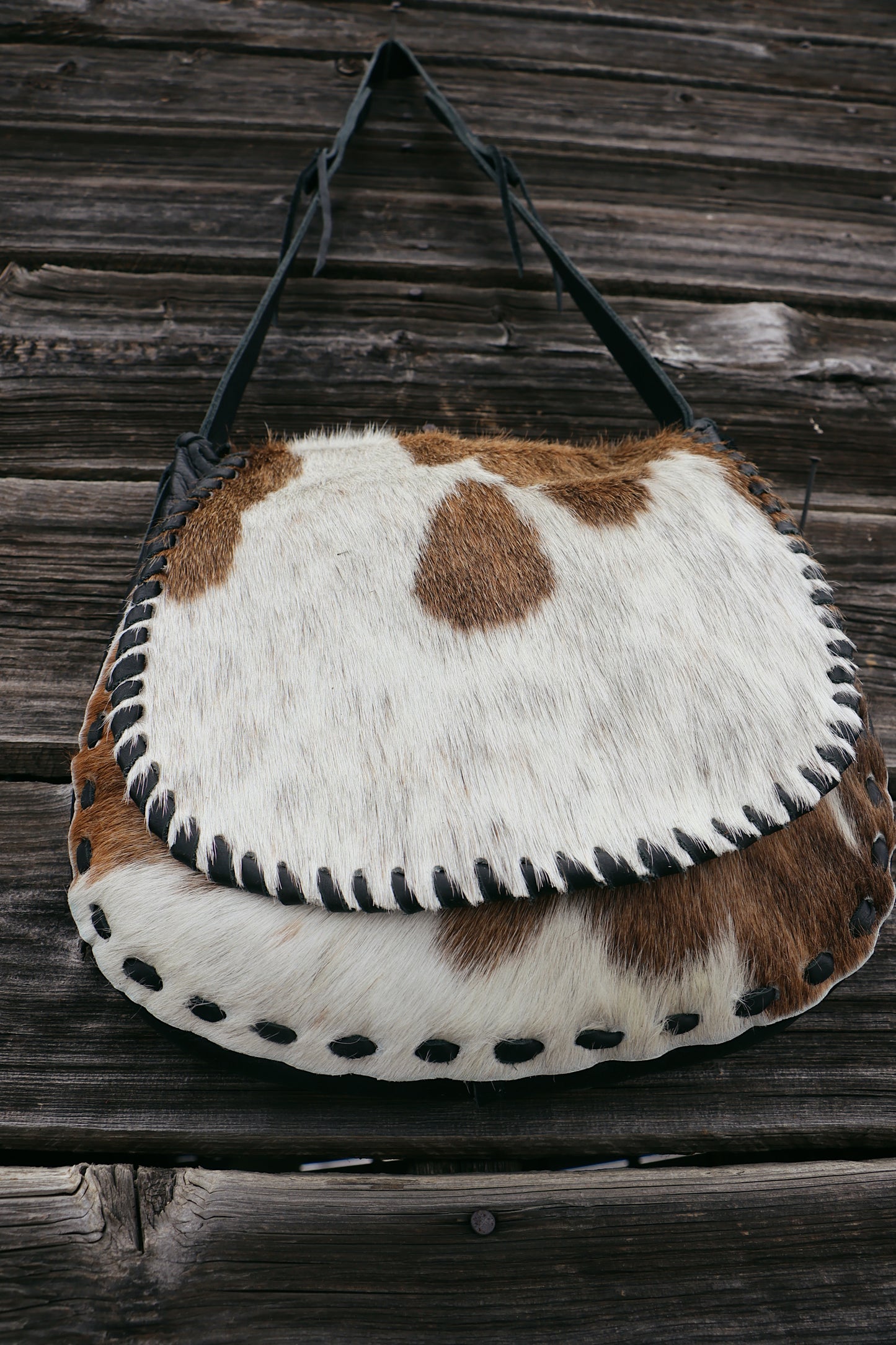 Black Betty Cowhide Crossbody