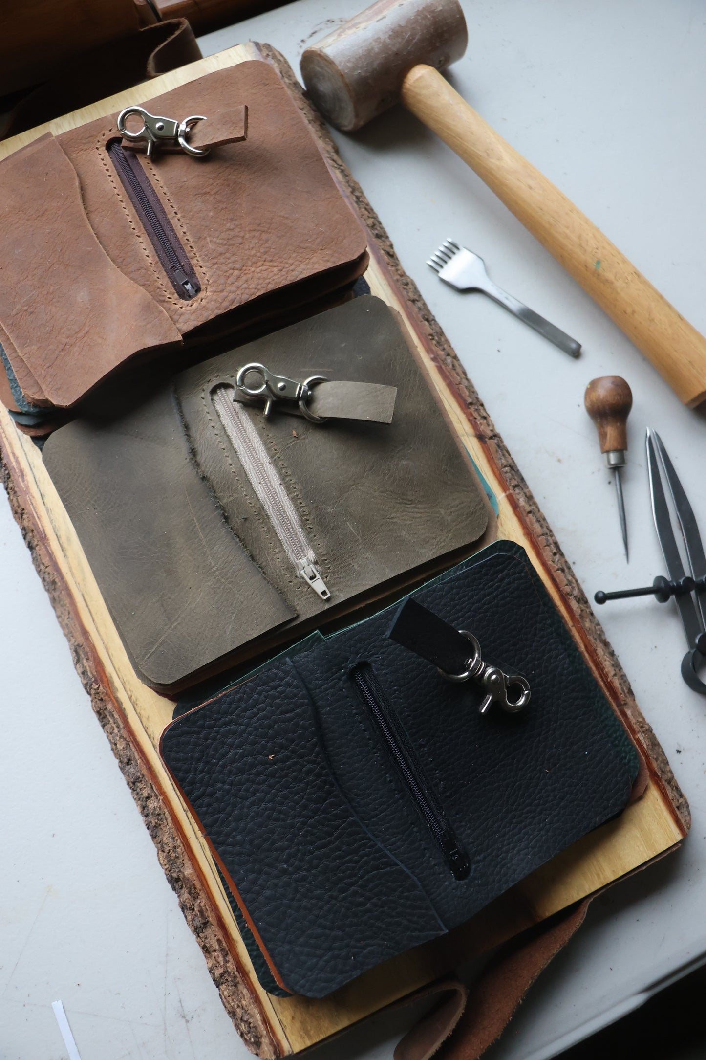 Leather Card + Coin Wallet