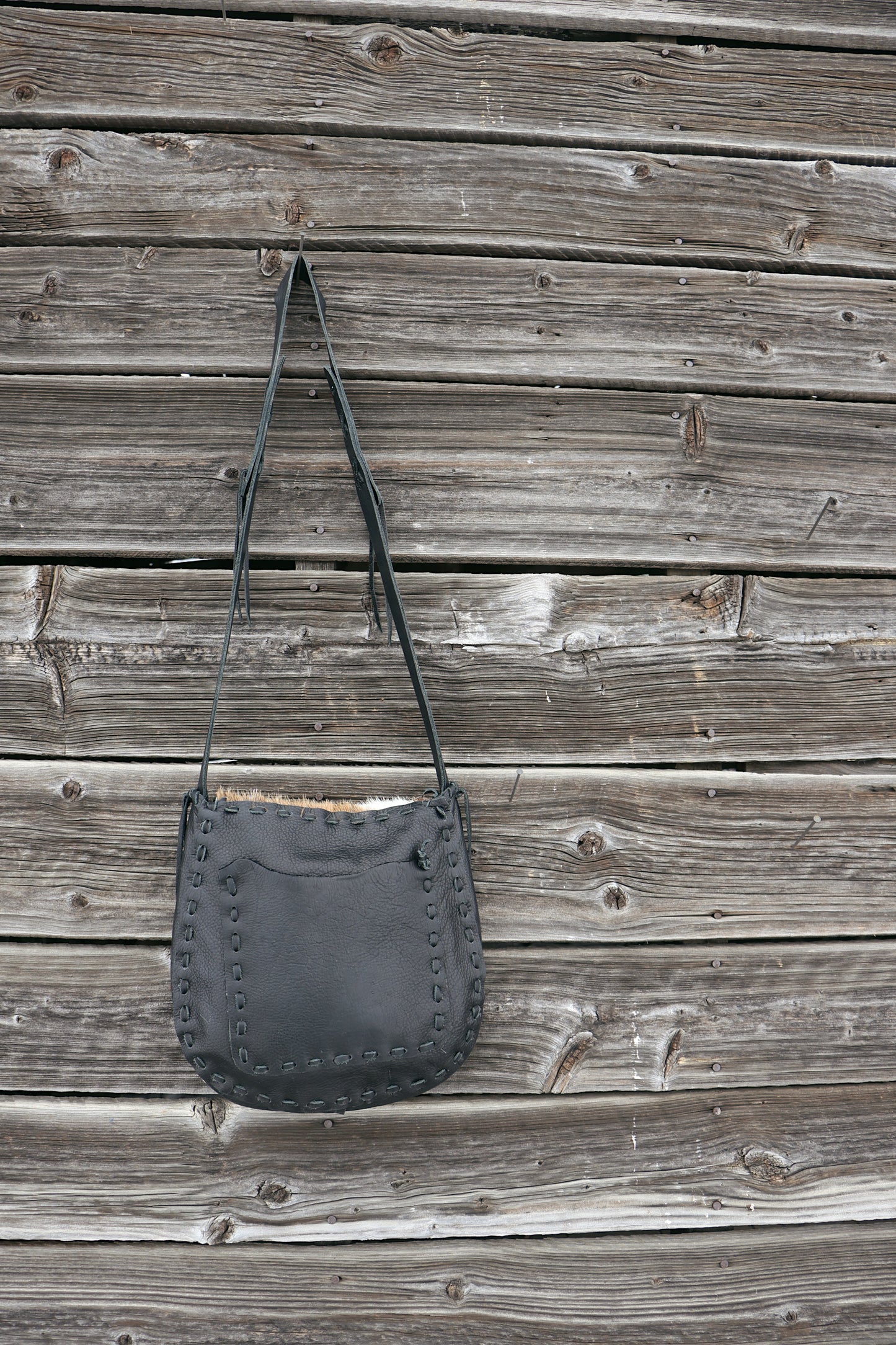 Black Betty Cowhide Crossbody